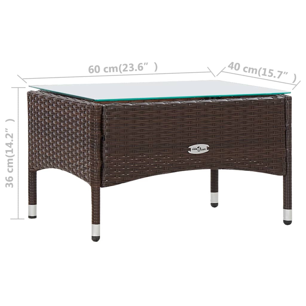 VidaXL Set Muebles De Jardín 4 Piezas Y Cojines Ratán Sintético Marrón