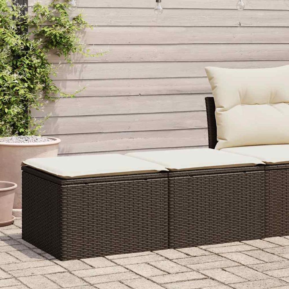 vidaXL Set sofás jardín y cojines 2 pzas ratán sintético acacia marrón