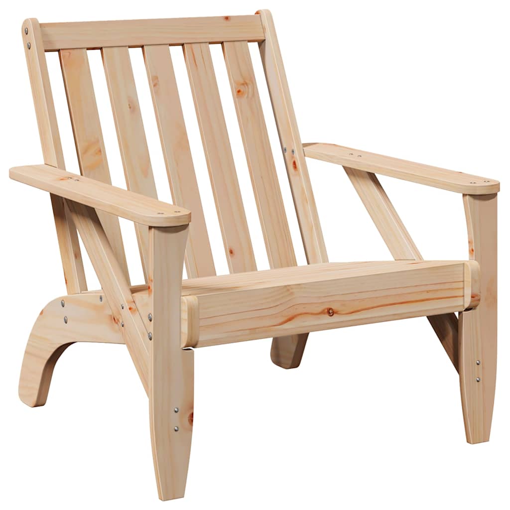 VidaXL Silla Adirondack De Jardín Madera Maciza Pino 75x77x77 Cm