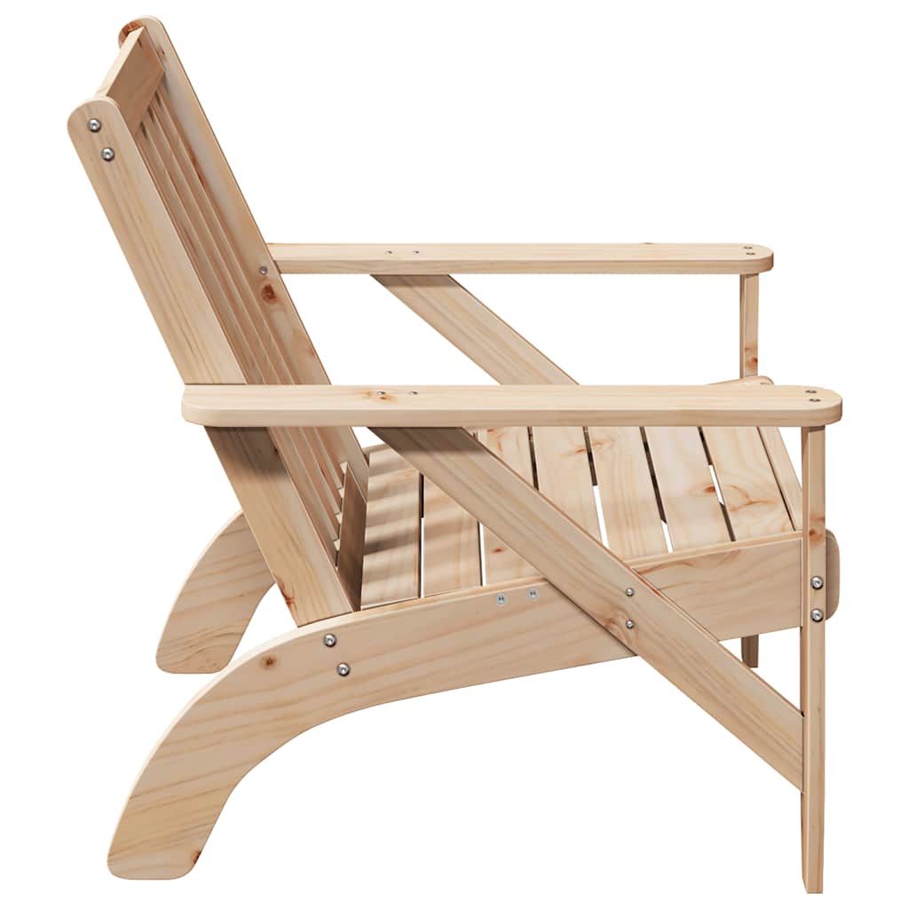 VidaXL Silla Adirondack De Jardín Madera Maciza Pino 75x77x77 Cm