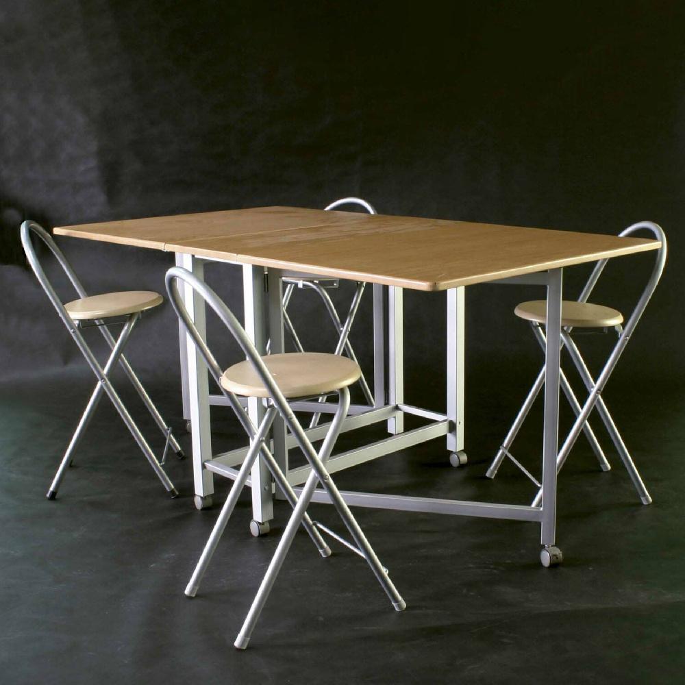 Well Home Conjunto Mesa Y 4 Taburetes 'Libro' En Madera