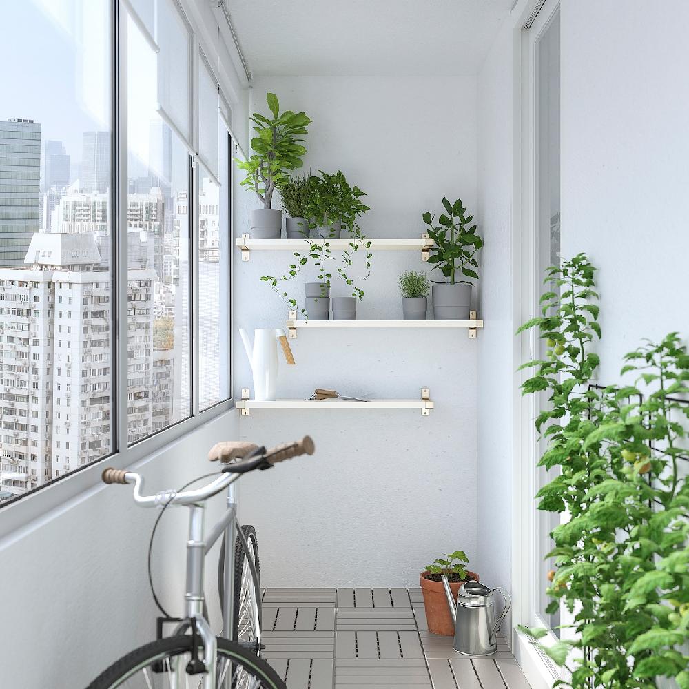 IKEA BERGSHULT / GRANHULT Combinación Estantes De Pared Blanco/niquelado 80x20 Cm