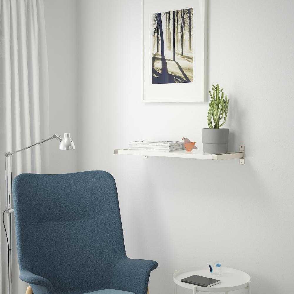 IKEA BERGSHULT / GRANHULT Estante Blanco/niquelado 80x30 Cm