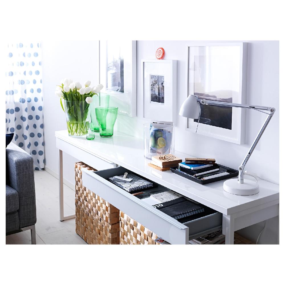 IKEA BESTÅ BURS Escritorio Alto Brillo Blanco 120x40 Cm