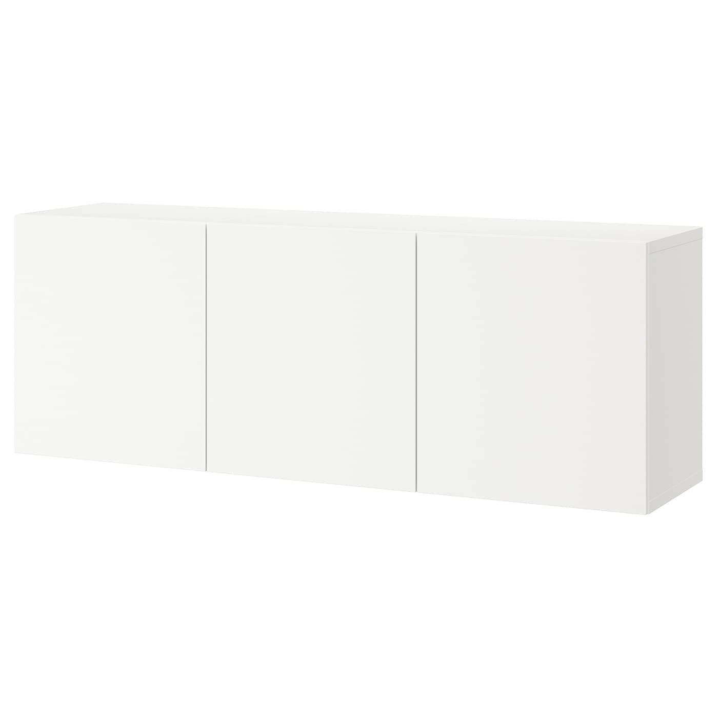 IKEA BESTÅ Combinación de almacenaje en pared blanco/Lappviken blanco 180x42x64 cm