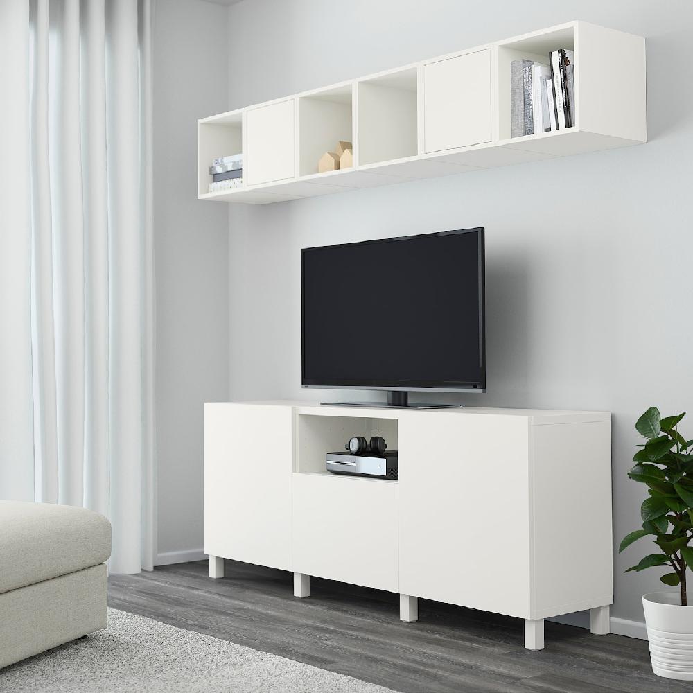 IKEA BESTÅ / EKET Combinación Mueble TV Y Almacenaje Blanco 210x42x220 Cm