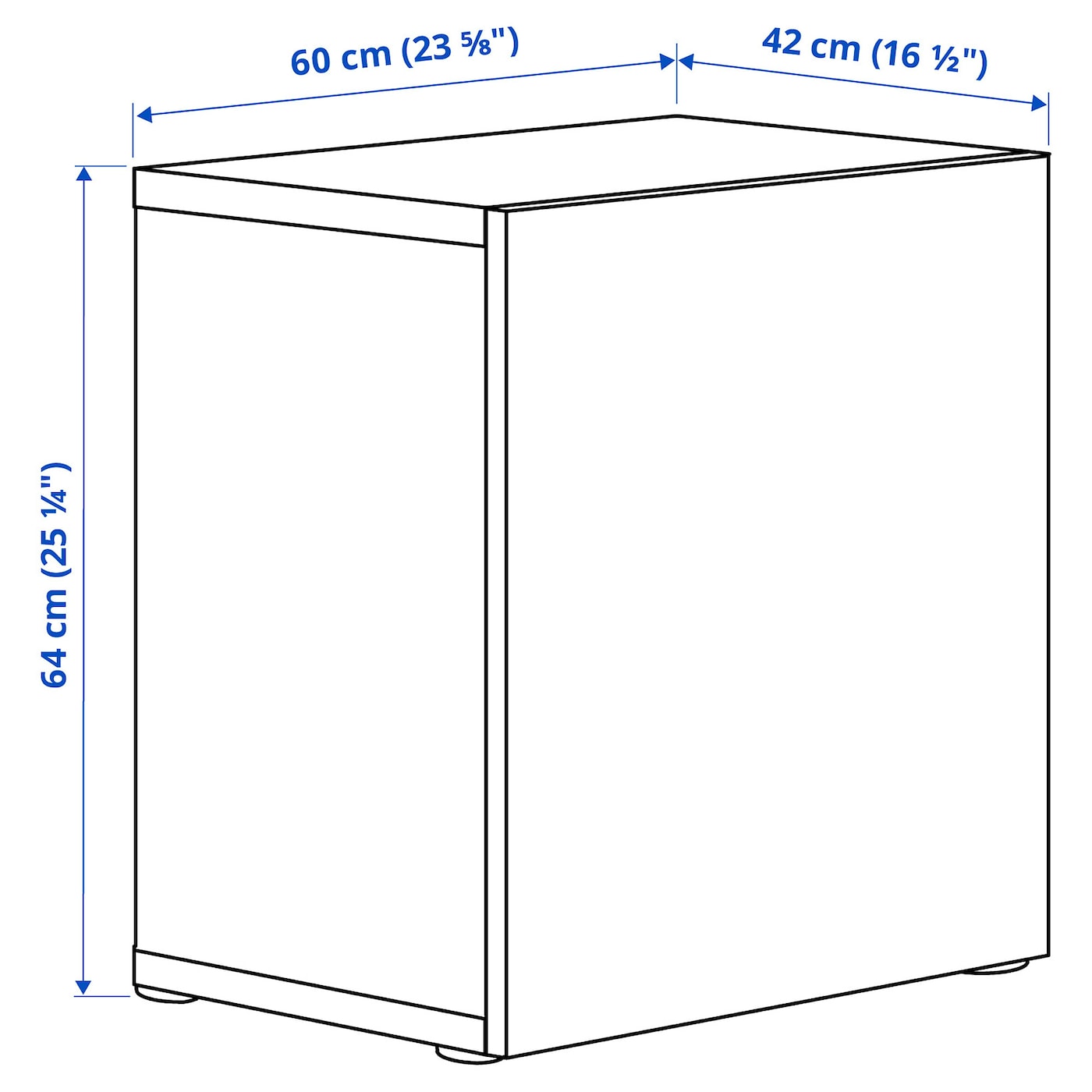IKEA BESTÅ Estante Con Puerta Blanco/Lappviken Blanco 60x42x64 Cm
