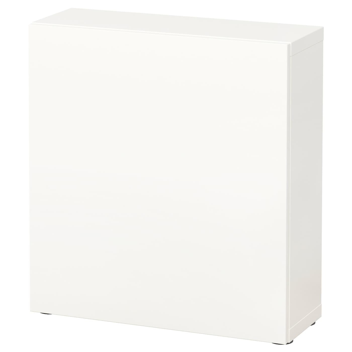 IKEA BESTÅ Estante con puerta blanco/Lappviken blanco 60x22x64 cm