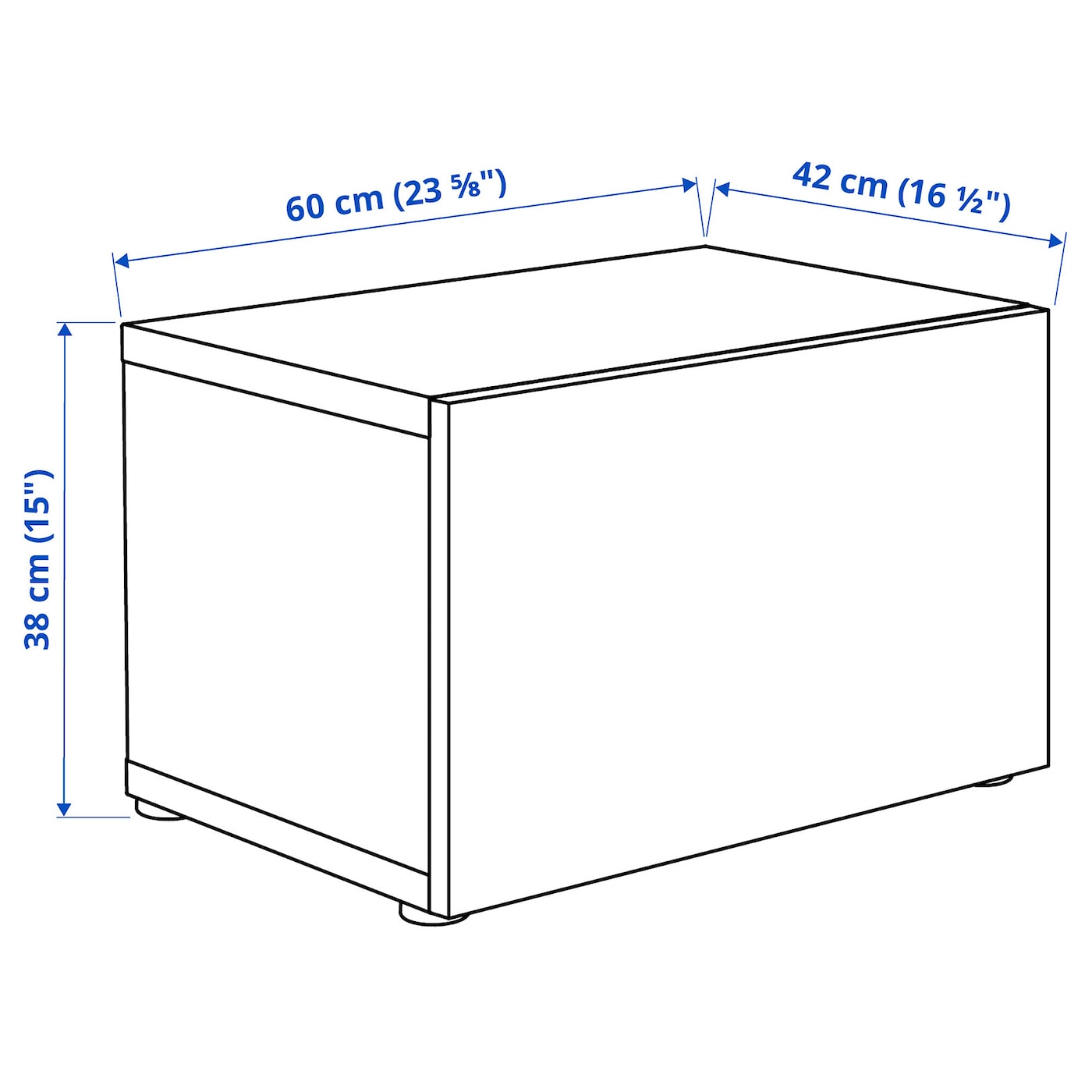 IKEA BESTÅ Estante Con Puerta Blanco/Lappviken Blanco 60x42x38 Cm