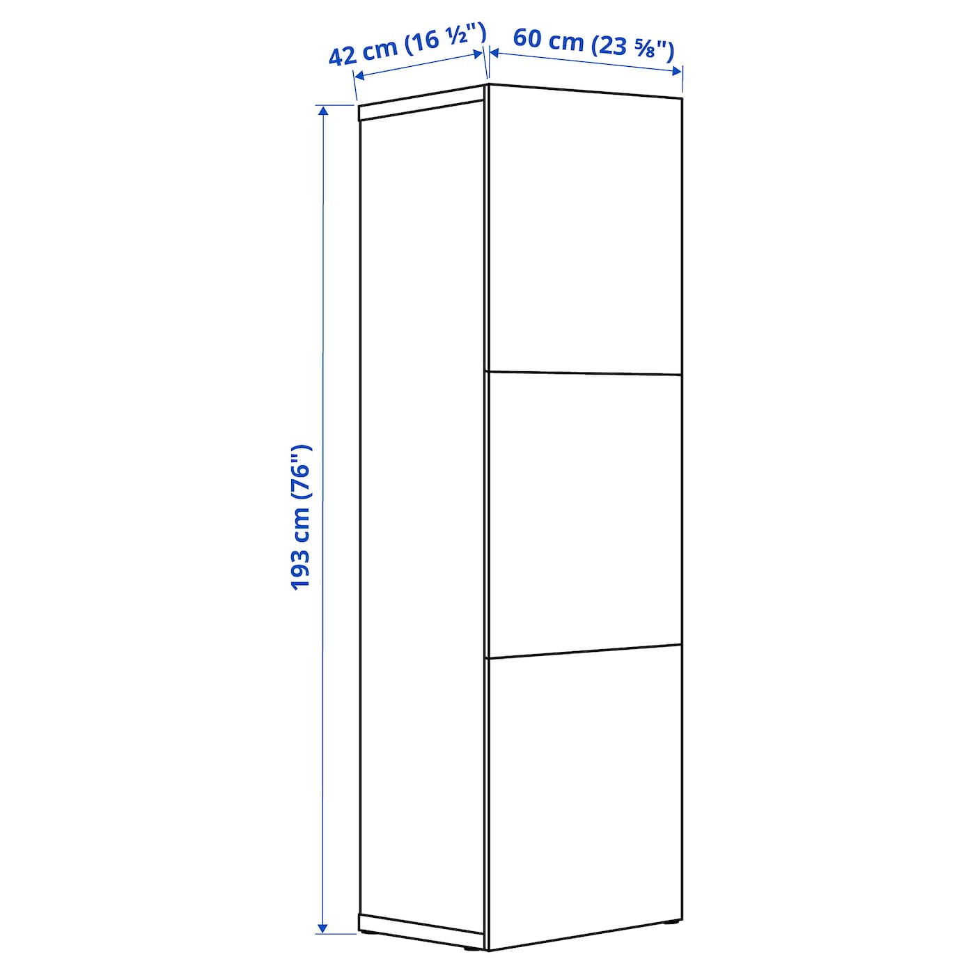 IKEA BESTÅ Estantería Con Puertas Blanco Lappviken/blanco 60x42x193 Cm