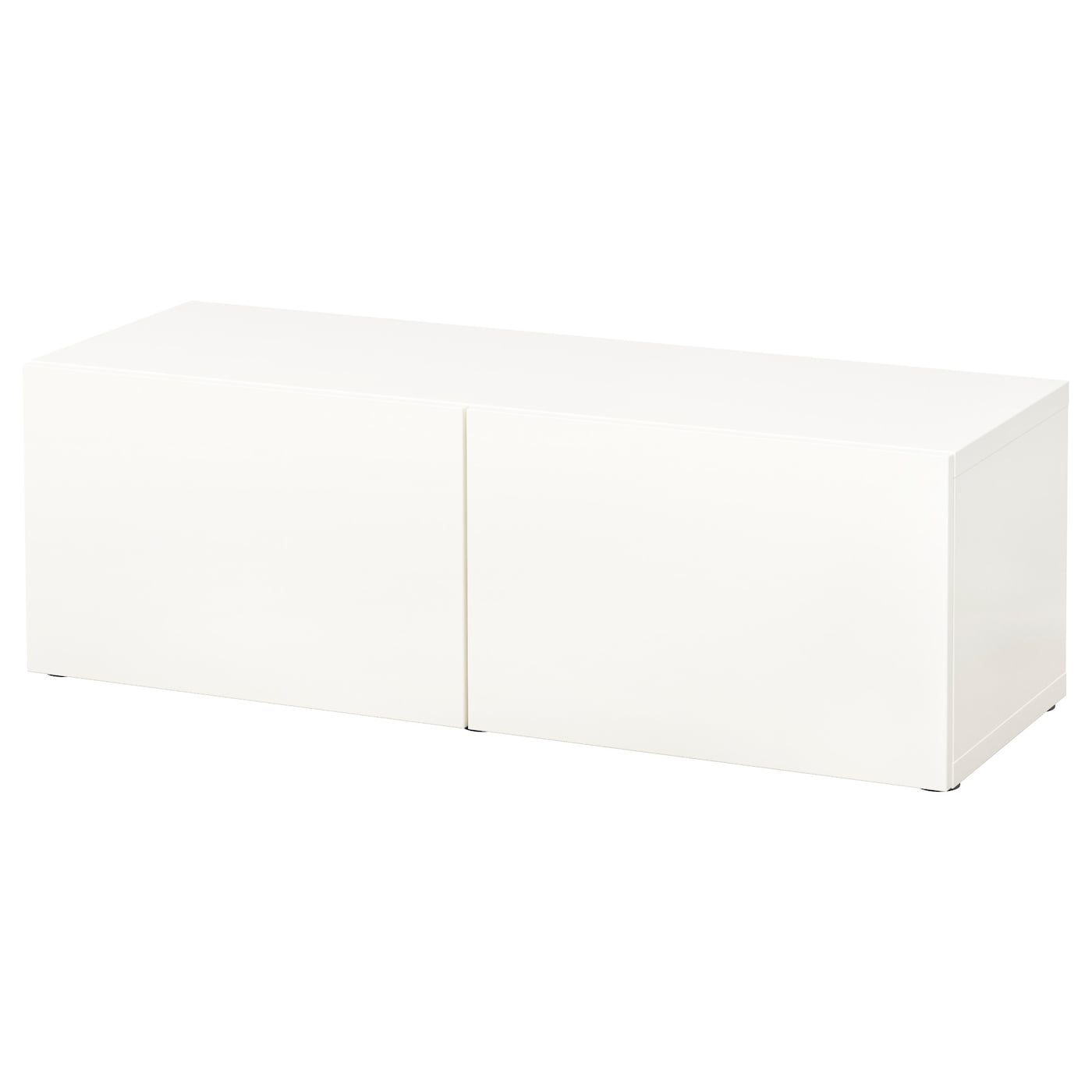 IKEA BESTÅ Estantería con puertas blanco/Lappviken blanco 120x42x38 cm