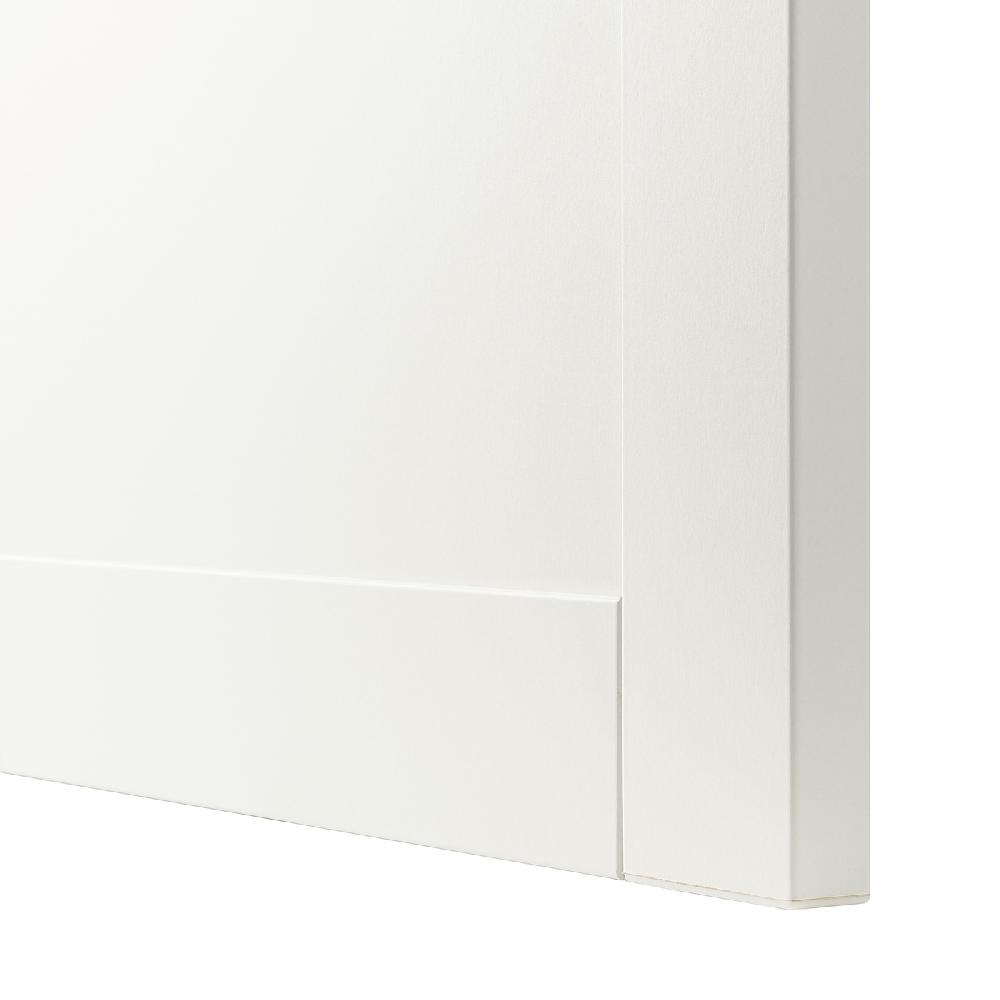IKEA BESTÅ Mueble De Almacenaje Con Riel Blanco/Hanviken Blanco 60x22x38 Cm