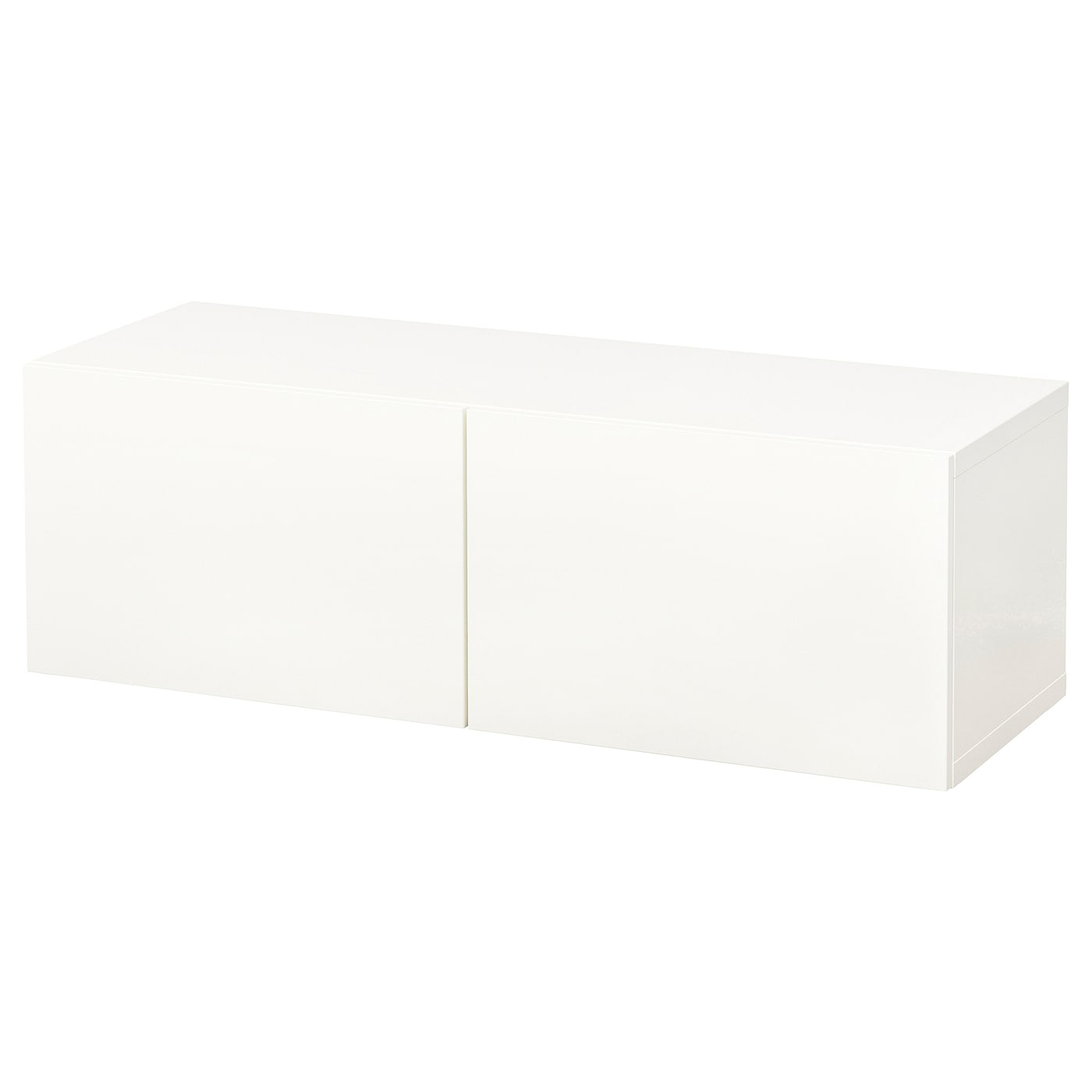 IKEA BESTÅ Mueble de almacenaje con riel blanco/Lappviken blanco 120x42x38 cm