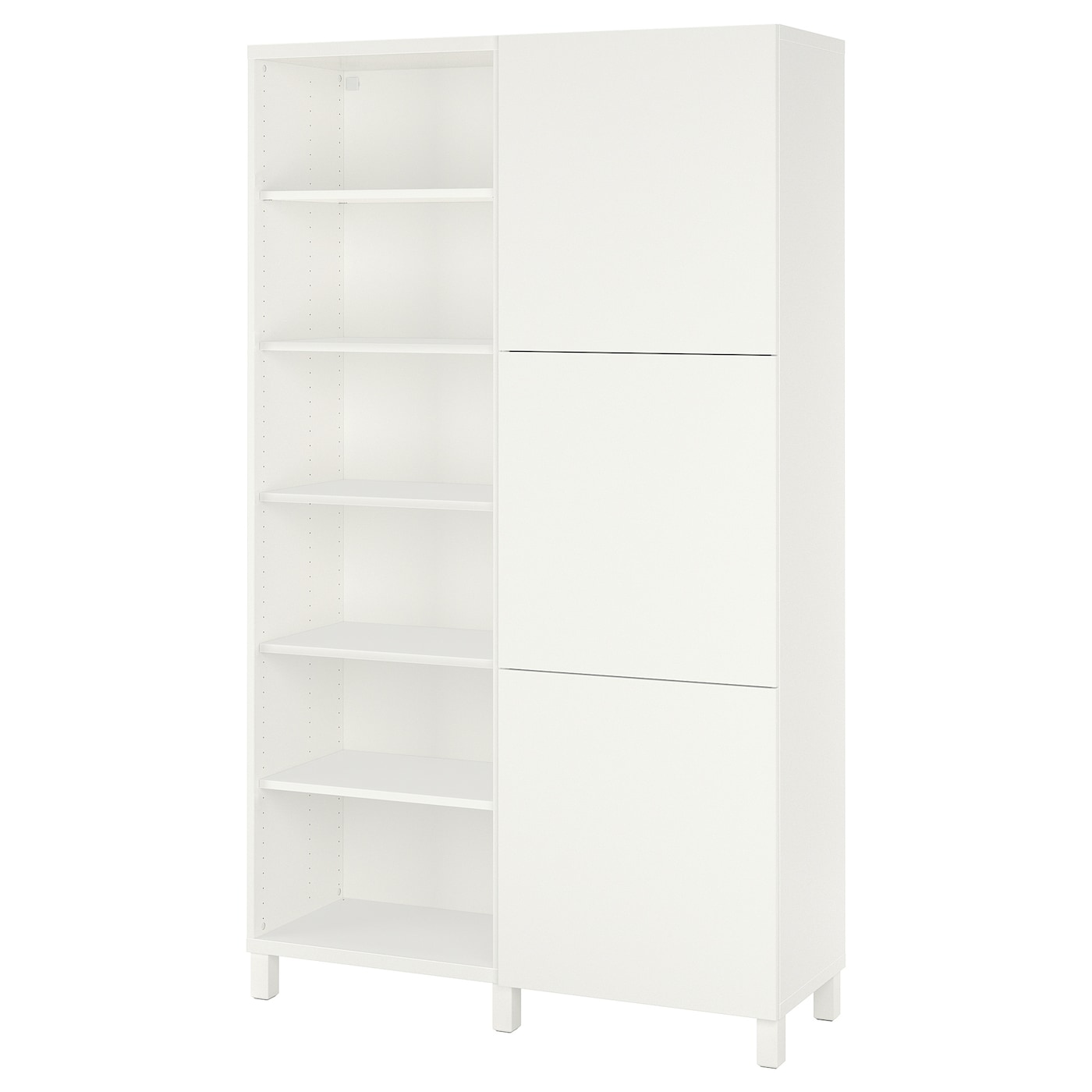 IKEA BESTÅ Mueble salón blanco/Lappviken/Stubbarp blanco 120x42x202 cm