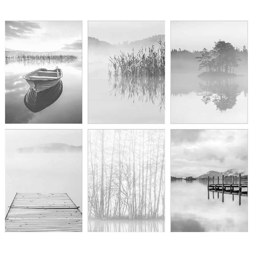 IKEA BILD Lámina bote de remos y embarcaderos 30x40 cm