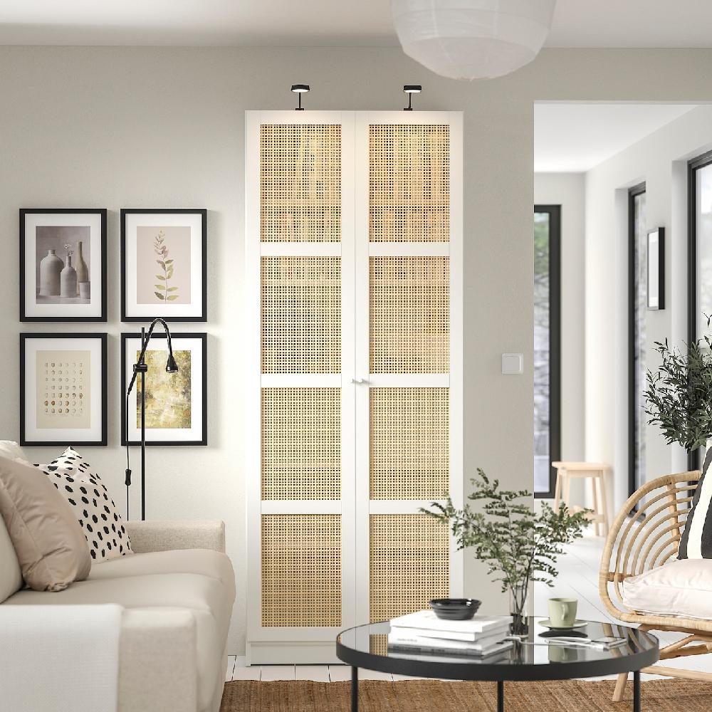 IKEA BILLY / HÖGADAL Librería Con Puertas Blanco 80x30x202 Cm