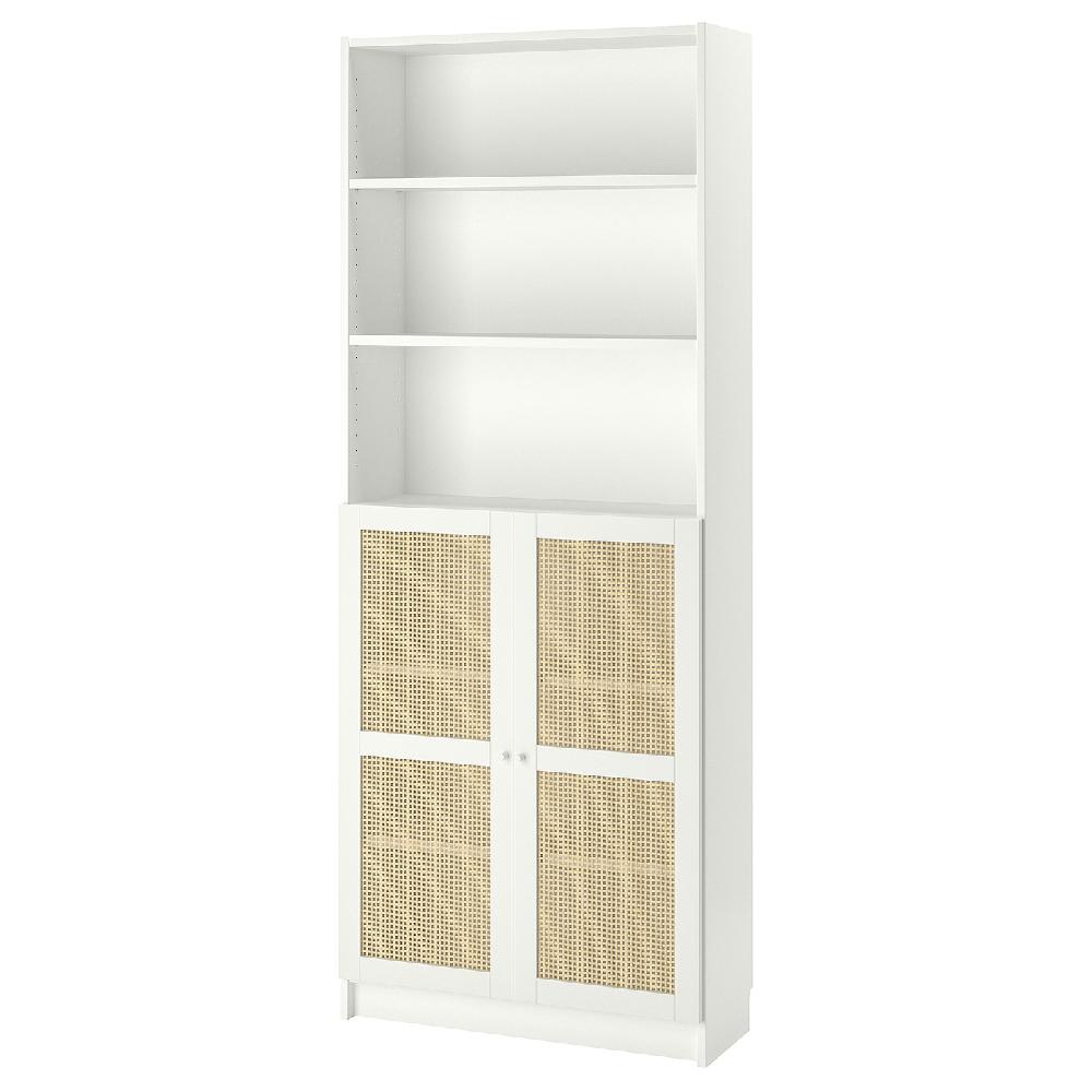 IKEA BILLY / HÖGADAL Librería con puertas blanco 80x30x202 cm