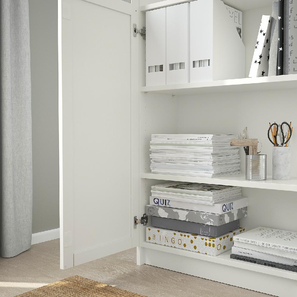 IKEA BILLY Librería Con Puerta De Vidrio Blanco 80x41x202 Cm