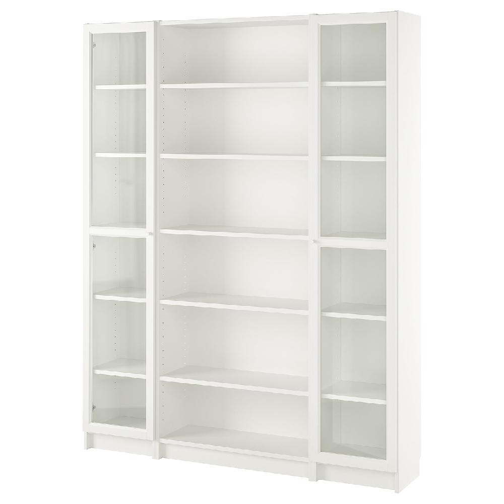 IKEA BILLY / OXBERG Combinación librería puertas vidrio blanco 160x202 cm