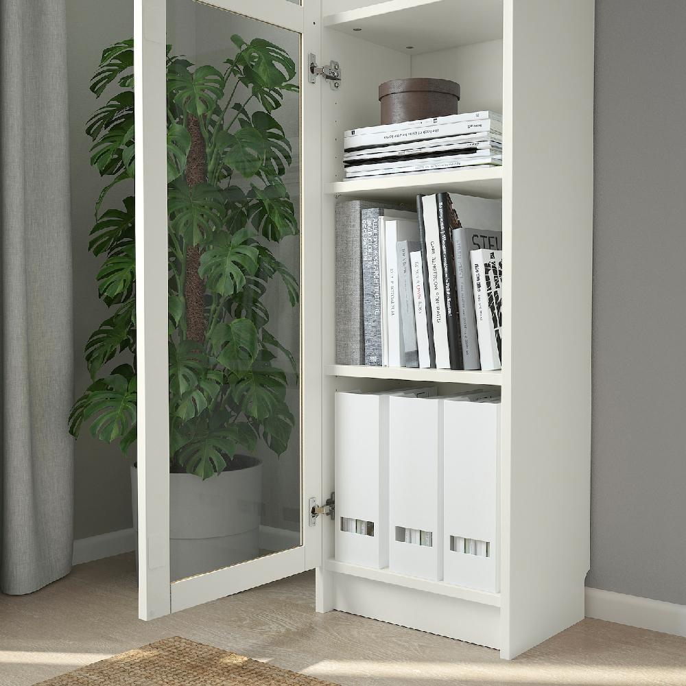 IKEA BILLY / OXBERG Estantería Con Puerta De Vidrio Blanco/vidrio 40x30x202 Cm