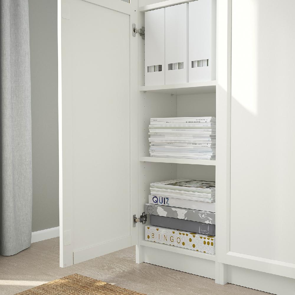 IKEA BILLY / OXBERG Librería Con Puerta De Vidrio Blanco/vidrio 120x30x202 Cm