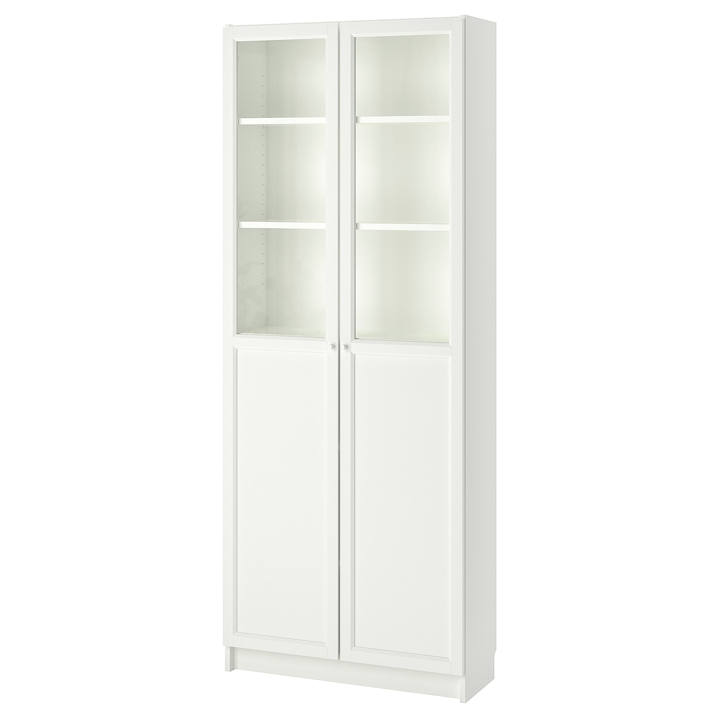 IKEA BILLY / OXBERG Librería con puerta de vidrio blanco 80x30x202 cm