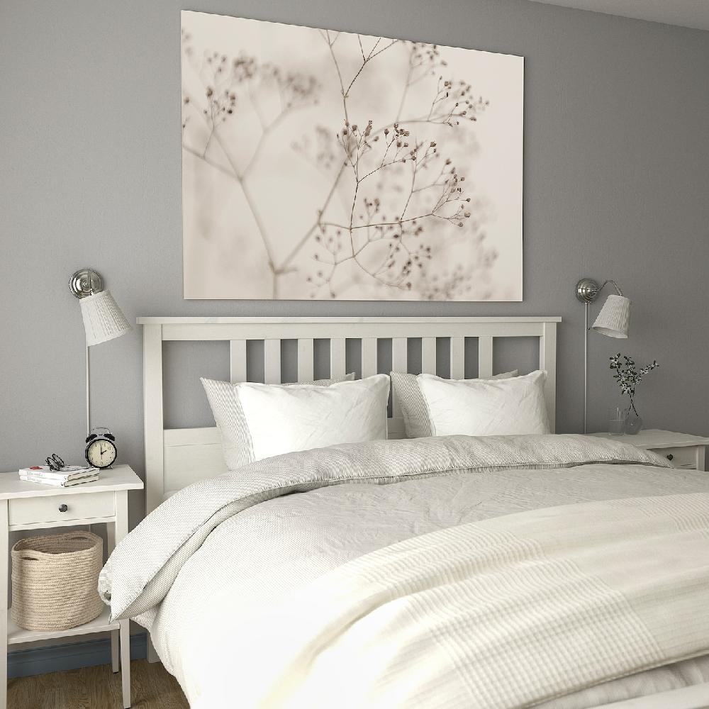 IKEA BJÖRKSTA Cuadro Con Marco Flores En Primer Plano/negro 140x100 Cm