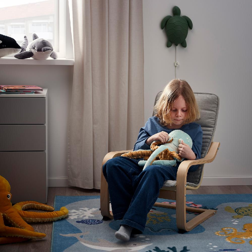 IKEA BLÅVINGAD Peluche Con Luz De Noche LED Turquesa Pulpo/a Pilas