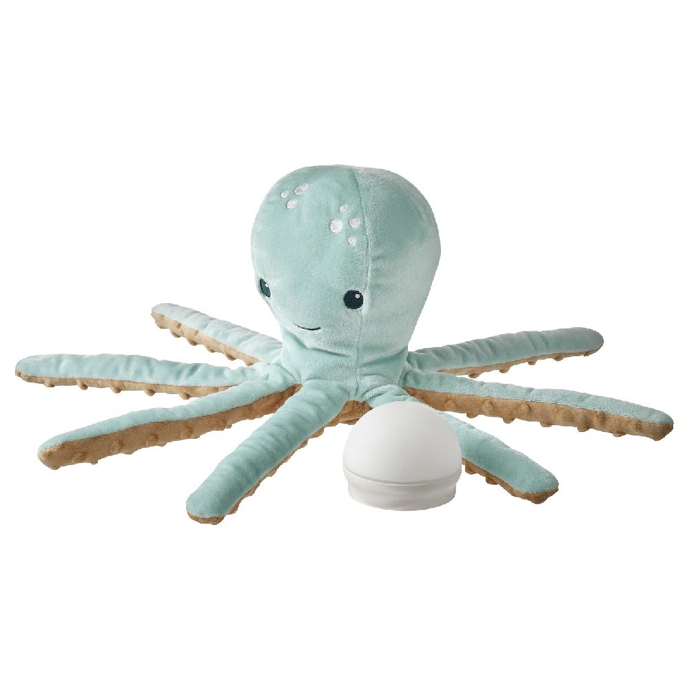 IKEA BLÅVINGAD Peluche con luz de noche LED turquesa pulpo/a pilas