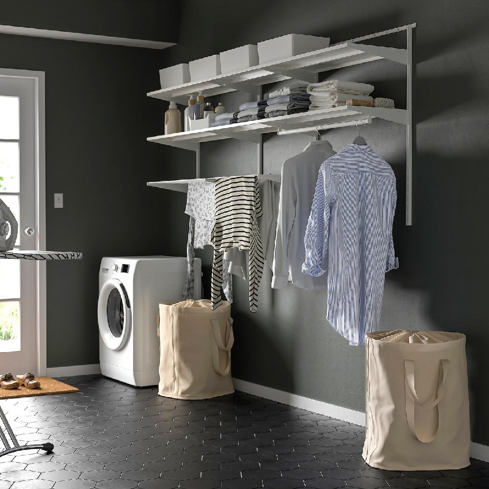 IKEA BOAXEL Combinación Para La Colada Blanco/metal 227x40x101 Cm