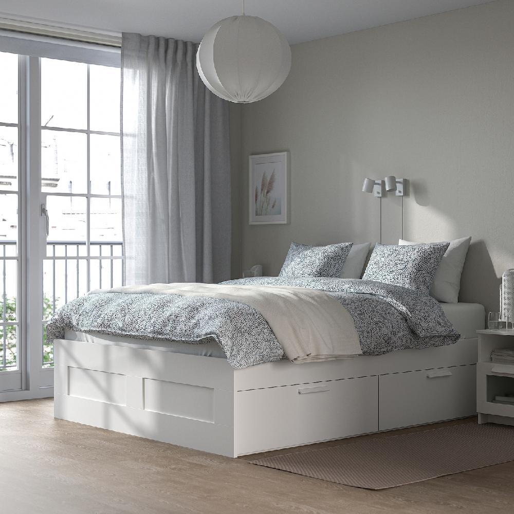 IKEA BRIMNES Estructura De Cama Con Almacenaje Blanco/Luröy 140x200 Cm