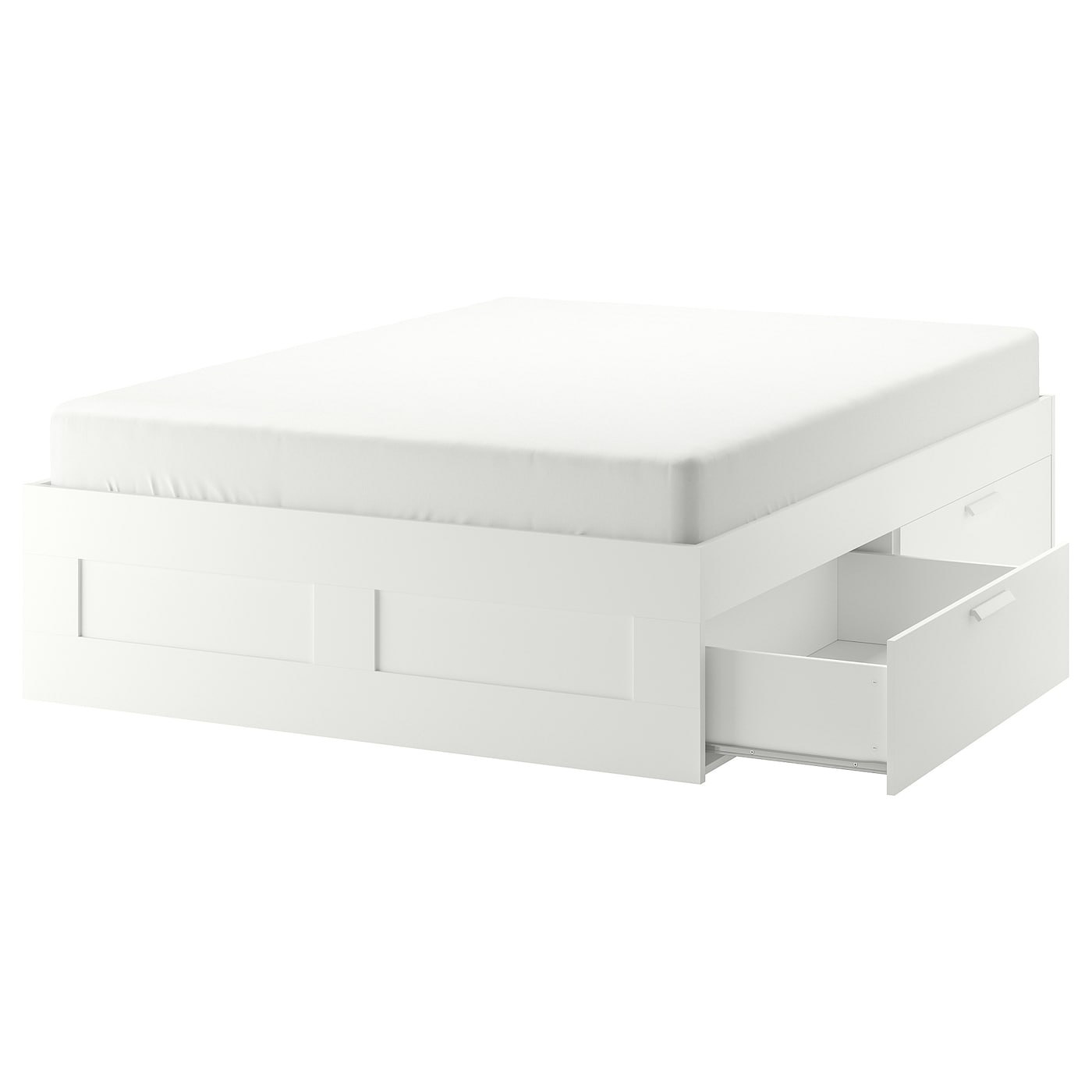 IKEA BRIMNES Estructura de cama con almacenaje blanco/Luröy 140x200 cm