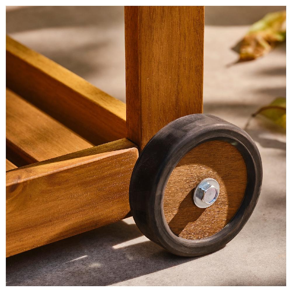 IKEA BRÖGGAN Carro Jardín Acacia Tinte Marrón Claro 83x40x57 Cm