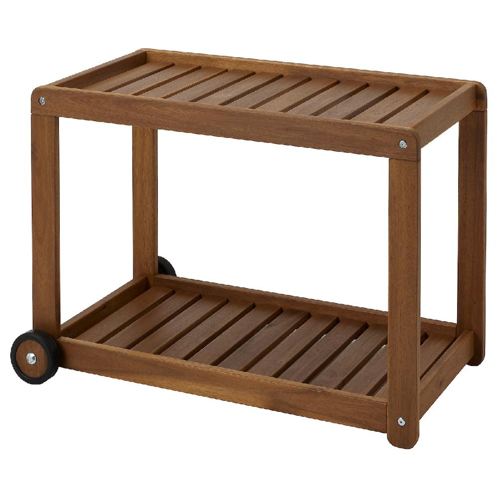 IKEA BRÖGGAN Carro jardín acacia tinte marrón claro 83x40x57 cm