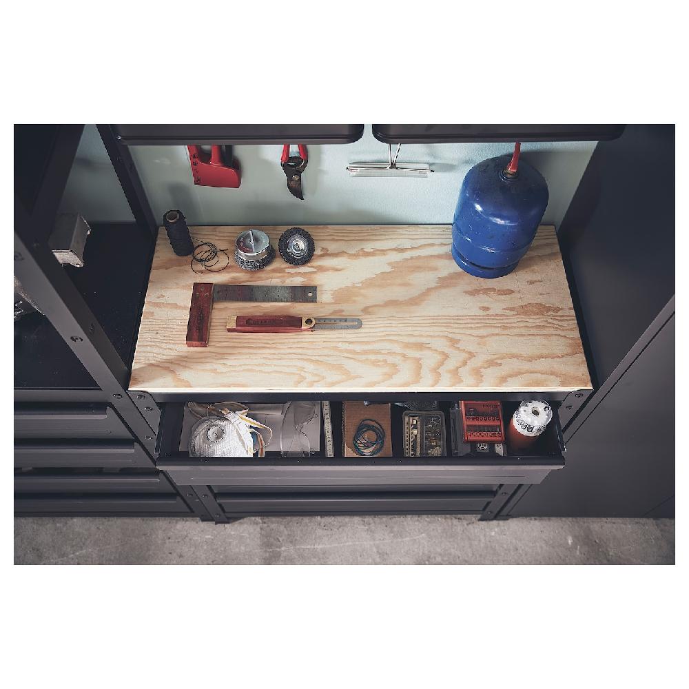IKEA BROR Mesa De Trabajo Con Cajones Negro/contrachapado De Pino 85x40x89 Cm