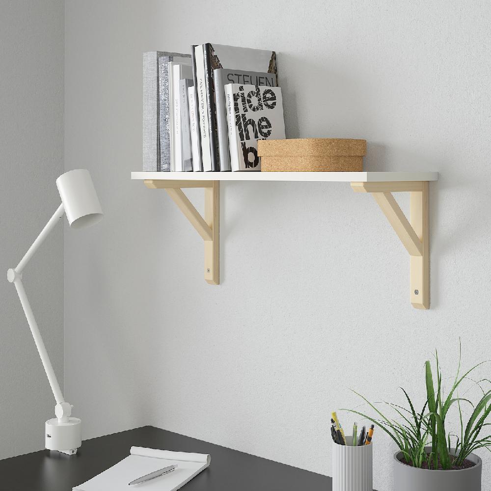 IKEA BURHULT / SANDSHULT Estante Blanco/álamo 59x20 Cm