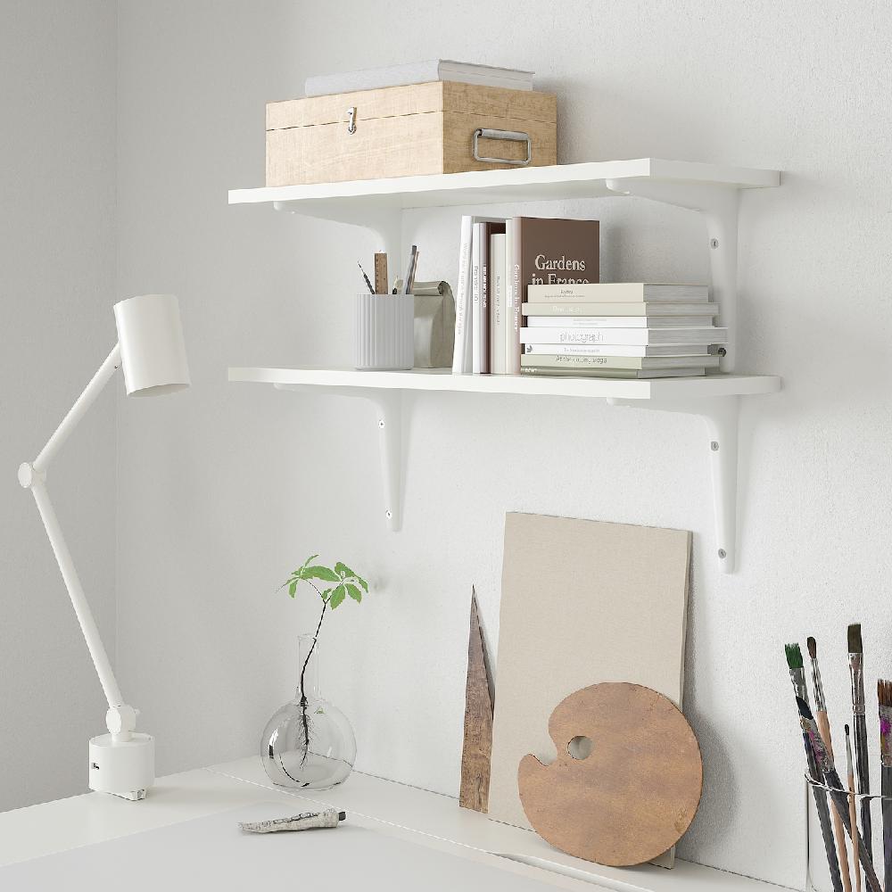 IKEA BURHULT / SIBBHULT Combinación Estantes De Pared Blanco/blanco 59x20 Cm
