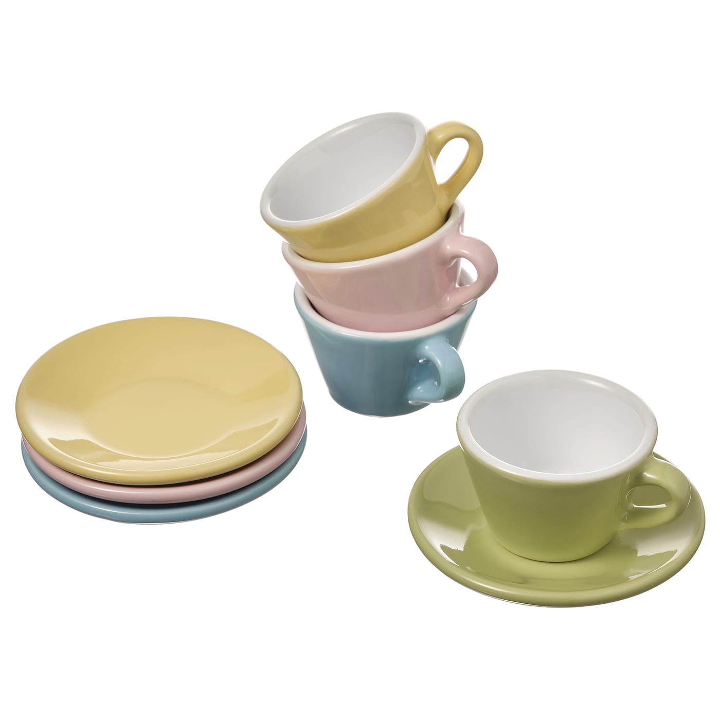 IKEA DUKTIG Juego 8 tazas y bols de juguete colores variados