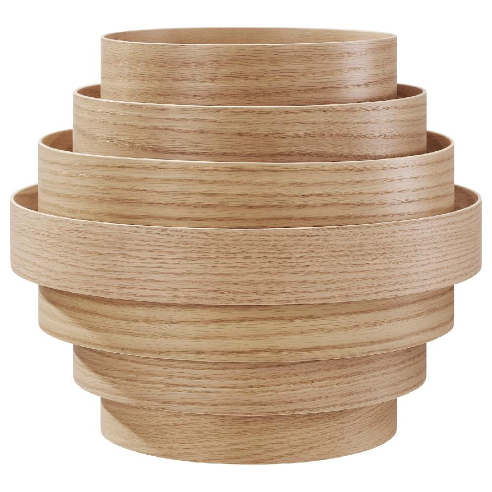 IKEA DYKARKLOCKA Pantalla para lámpara de techo chapa roble tinte blanco 40 cm