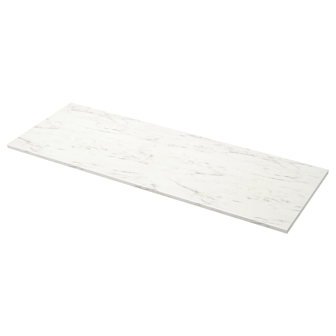 IKEA EKBACKEN Encimera A Medida Blanco Efecto Mármol/laminado 63.6-125x2.8 Cm