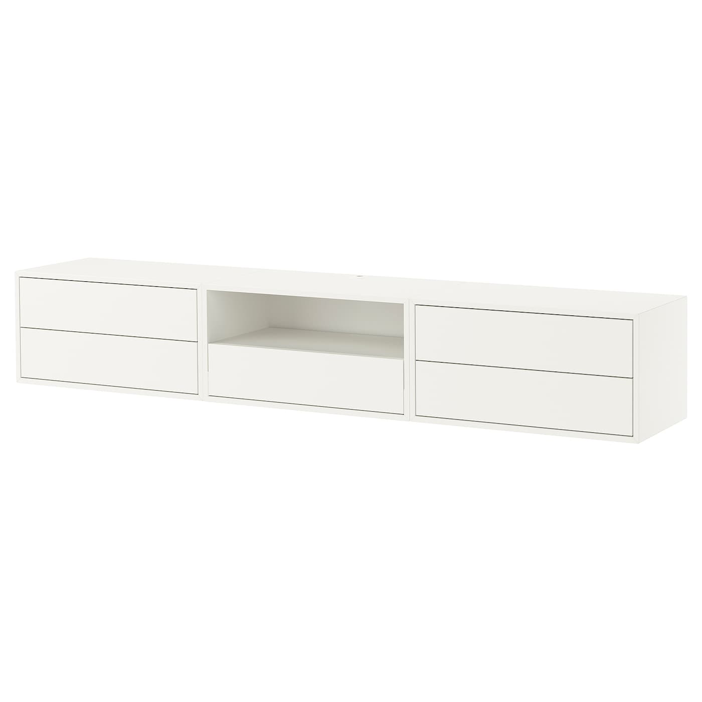 IKEA EKET Combinación almacenaje audio/vídeo blanco 210x35x35 cm