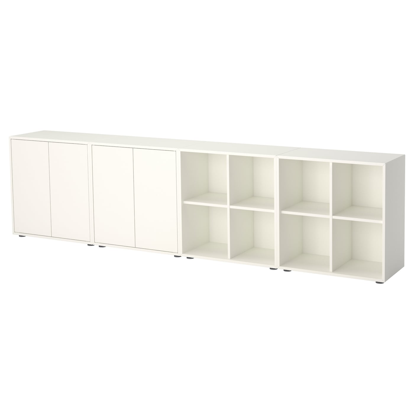 IKEA EKET Combinación de almacenaje con patas blanco 280x35x72 cm