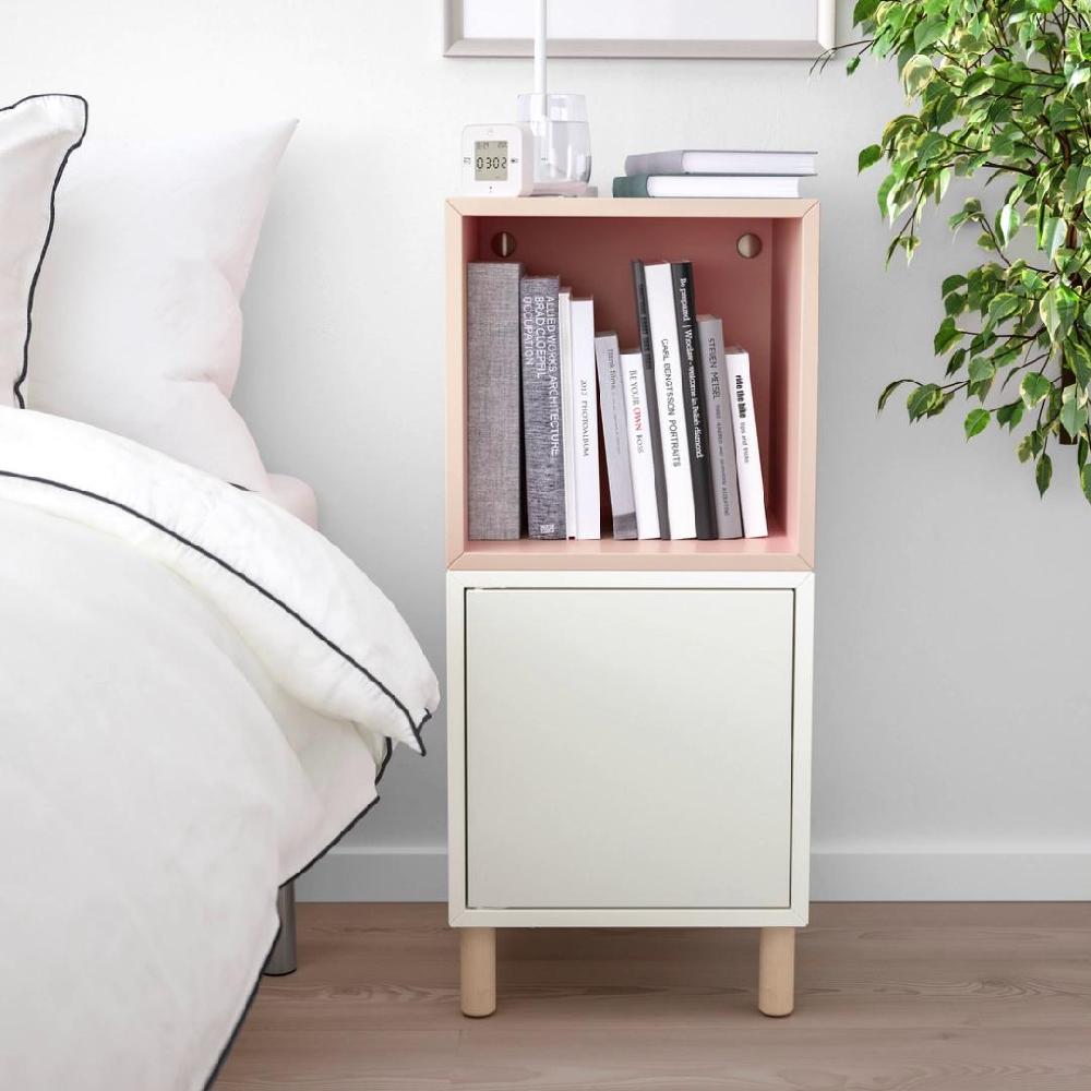 IKEA EKET Combinación De Almacenaje Con Patas Blanco/madera 35x35x80 Cm