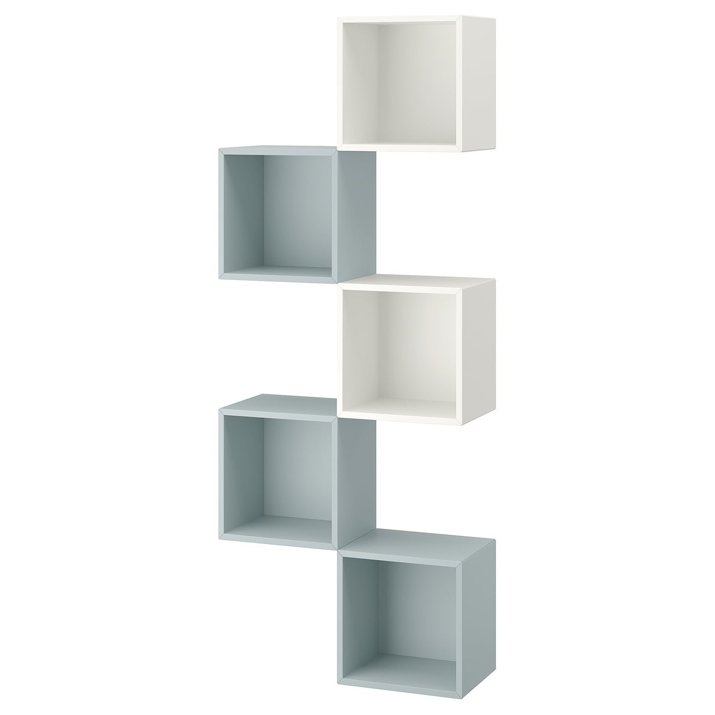IKEA EKET Combinación de almacenaje en pared blanco/azul grisáceo claro