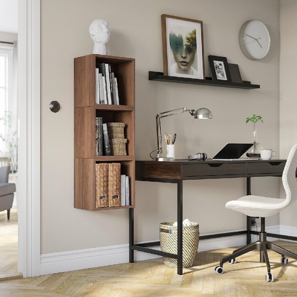 IKEA EKET Combinación De Almacenaje En Pared Efecto Nogal 70x25x105 Cm