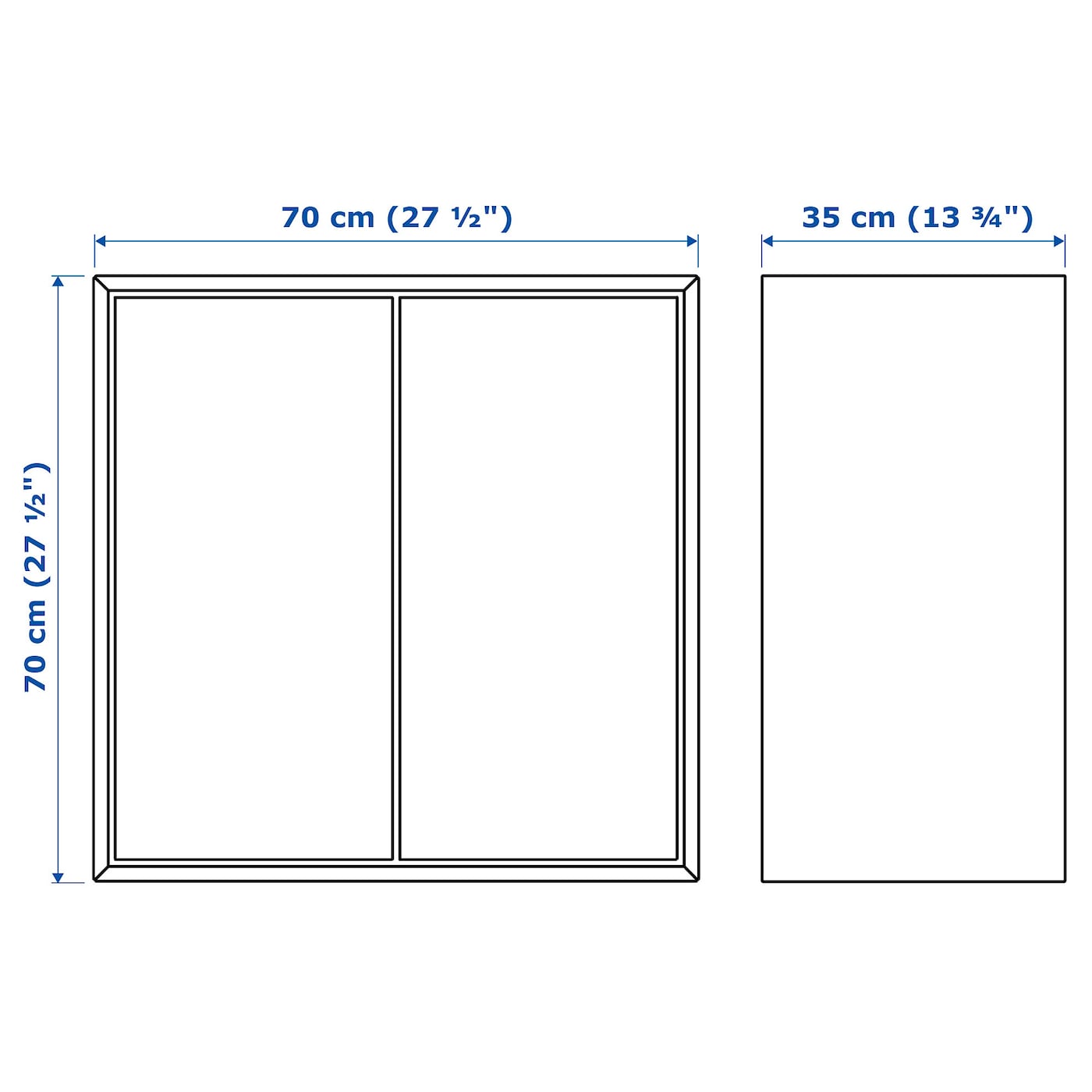 IKEA EKET Mueble De Almacenaje Con 2 Puertas Blanco 70x35x70 Cm