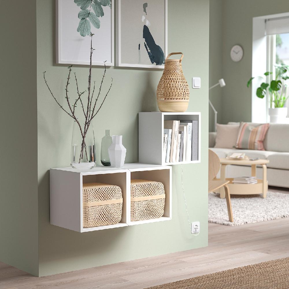 IKEA EKET Mueble De Almacenaje Con Riel Blanco 105x35x70 Cm