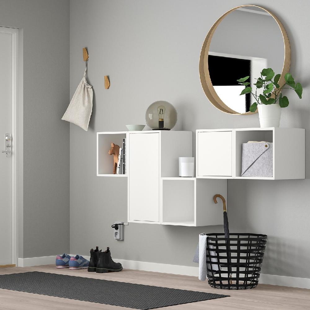IKEA EKET Mueble De Almacenaje Con Riel Blanco 175x35x70 Cm