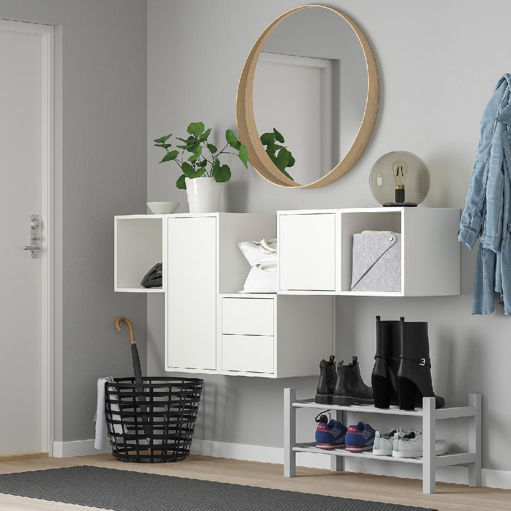 IKEA EKET Mueble De Almacenaje Con Riel Blanco 175x35x70 Cm