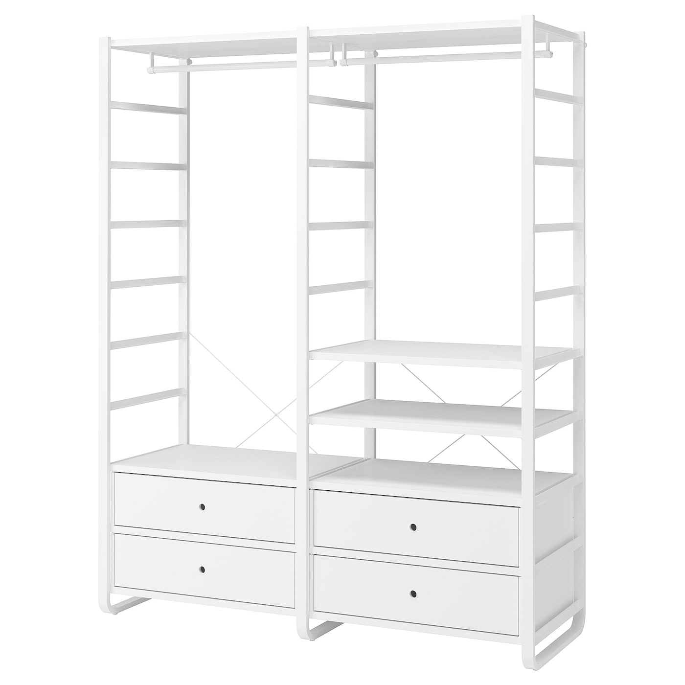 IKEA ELVARLI Combinación armario blanco 165x55x216 cm